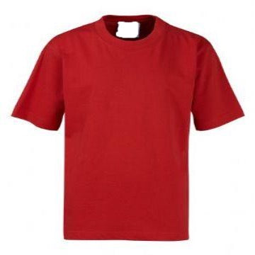 St Giles C of E Primary Red PE Teeshirt with Logo