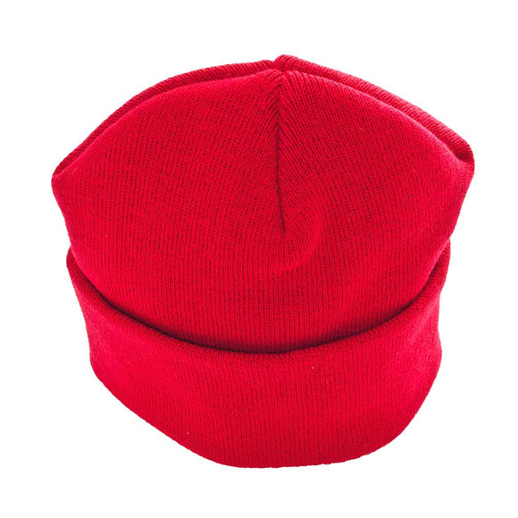 Longwood Infant Red Knitted Hat with Logo