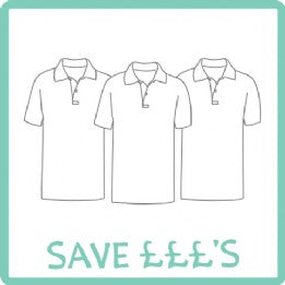 St Giles C of E Primary White 3 Polo Shirts with Logo Bundle