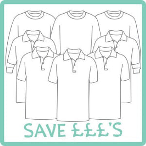 Hawthorne Primary 3 Sweatshirts / 5 Polo Shirts Bundle with Logo