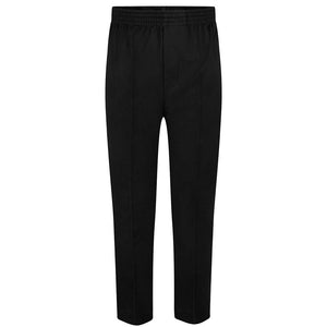 Zeco Boys All Round Black Elastic Pull Up Trousers BT3046