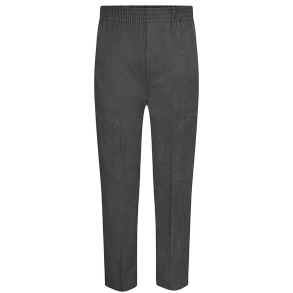 Zeco Boys All Round Grey Elastic Pull Up Trousers BT3046