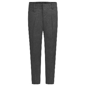 Zeco Boys Grey Slim Fit Half Elastic Trousers BT3051