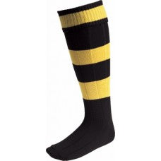 Navy / Amber Hooped Socks