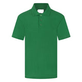 High Green Cotton Rich Poloshirt with Logo available in White or Emerald