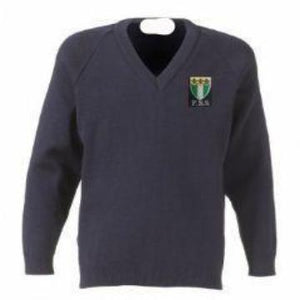 Friern Barnet Navy Knitted Jumper with Logo