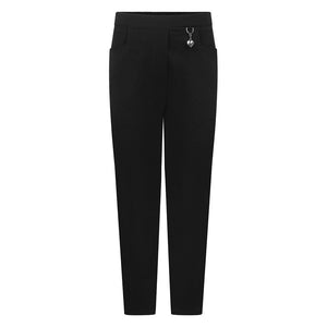 Zeco GB3039 Girls 2 Pocket Lycra Black Trousers