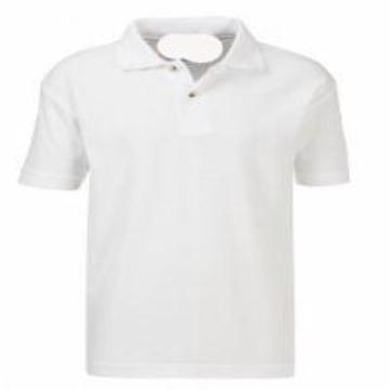 School Order Gayton White Poloshirt with Logo