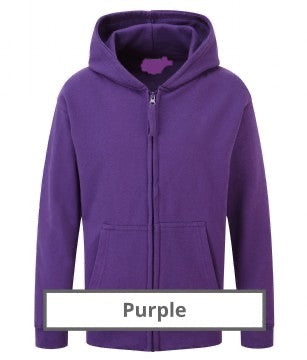 Smiles at School Staff Zoodie in Purple with Logo to Front and Print on Back