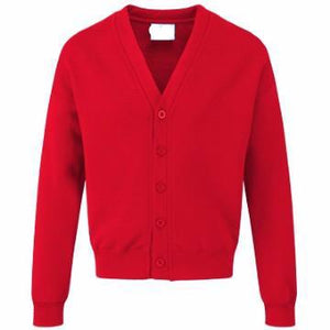 High Green Classic Red Sweatcardigan with Logo