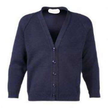 Tiffield Navy Knitted Cardigan with Logo