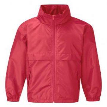 Brampton Primary Red Lightweight jacket with Logo