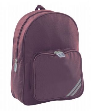 Dunston Burgundy Primary Backpack with Logo